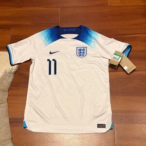 Nike England Football Shirt White and Blue Sz XL Youth NWT
